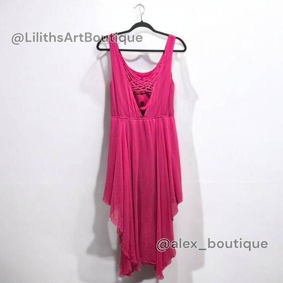 Renn Sheer Ruffle Midi Dress(C040)-Size M for Women - Picture 6 of 12